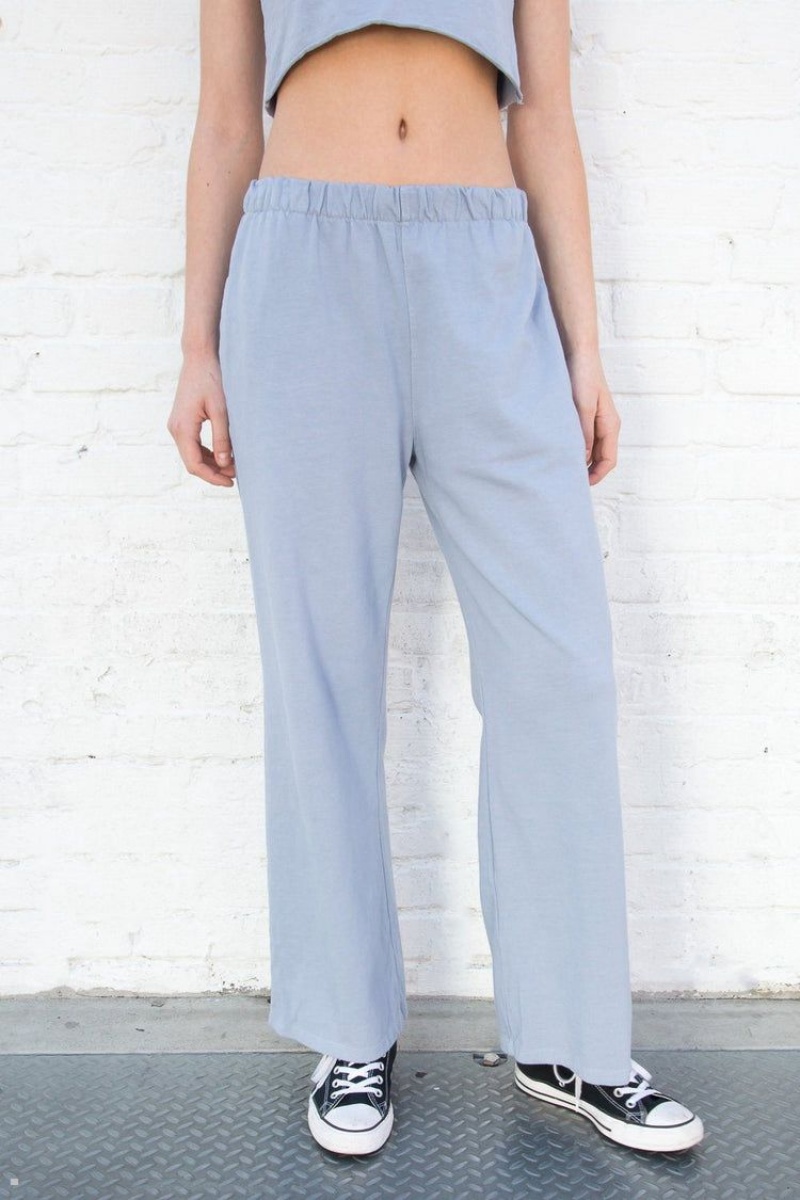 Pantalon Survêtement Brandy Melville Anastasia Bleu Clair | YQV-04218787